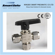 Stainless Steel Card Tee Ball Valve